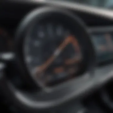 Dashboard of an electric car highlighting advanced technology