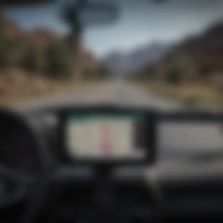 Garmin GPS device on an RV dashboard