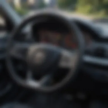 Dashboard of a standard size SUV featuring advanced technology and controls