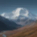 Majestic view of Denali's rugged peaks under a clear blue sky