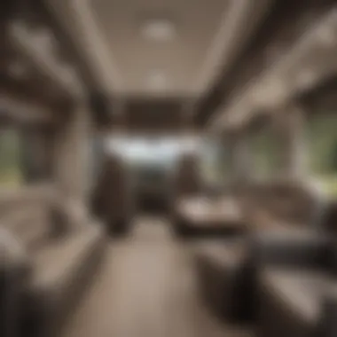 Interior layout of Entegra Esteem RV showcasing modern design.