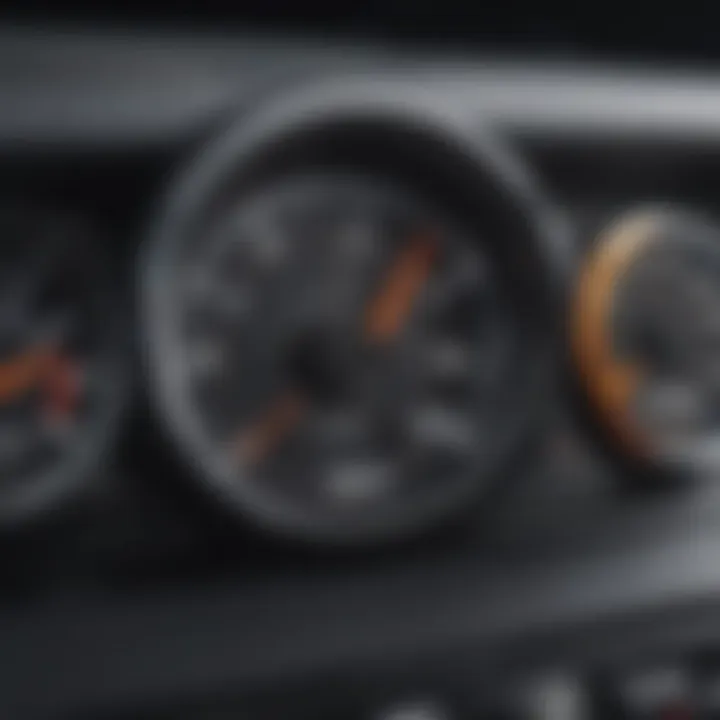 Close-up view of a VIN on a vehicle dashboard