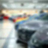 A vibrant array of Honda Accord colors showcased in a dealership