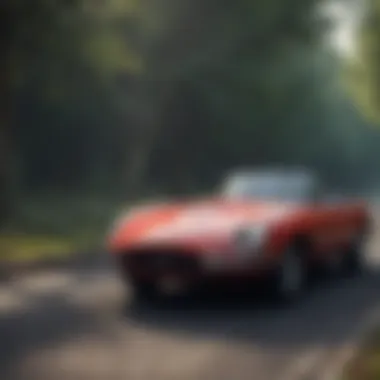 Jaguar E-Type showcasing classic design