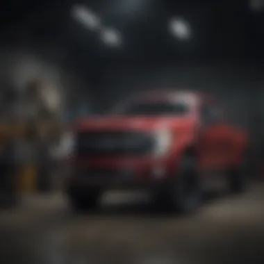 Detailed view of Roush pickup truck's performance metrics