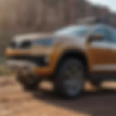 Close-up of cutting-edge safety features in a mid-size SUV