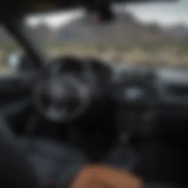 Interior view showcasing Jeep Renegade's dashboard with advanced features