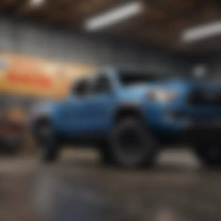 Dealership showcasing used Tacomas