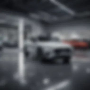 Innovative Dealership Layout Modern car dealership layout showcasing technology integration