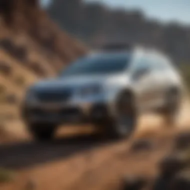 Subaru Outback on a rugged terrain demonstrating versatility