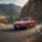 A stunning view of a classic Toyota sports car on a winding road