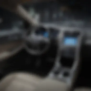 Interior view of the Ford Fusion Hybrid highlighting its advanced technology