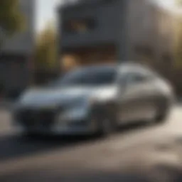 Stylish exterior of the Honda Accord Hybrid showcasing its sleek design