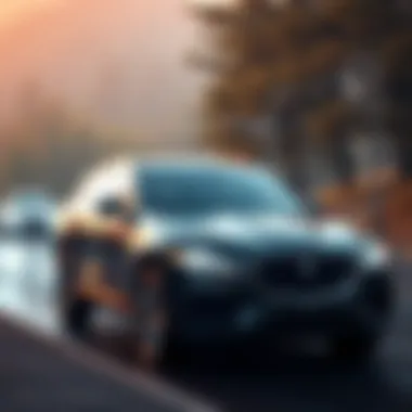 Performance Excellence of Jaguar SUV Jaguar SUV on the road highlighting performance features