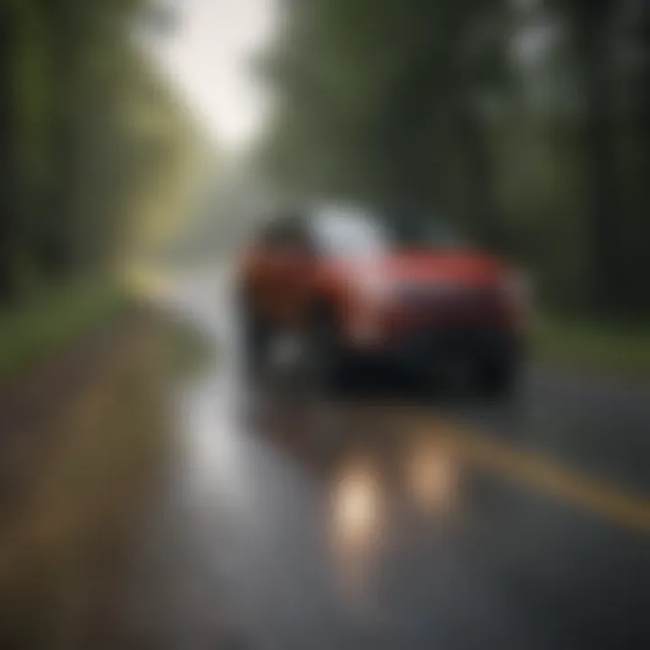 Jeep Compass navigating through scenic Ohio countryside roads