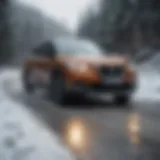 Nissan Kicks navigating through snowy terrain