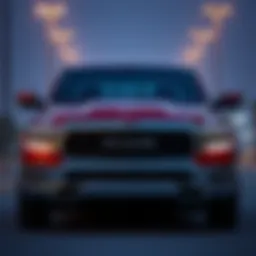 Front view of the Regular Cab Short Bed Ram showcasing its sleek design