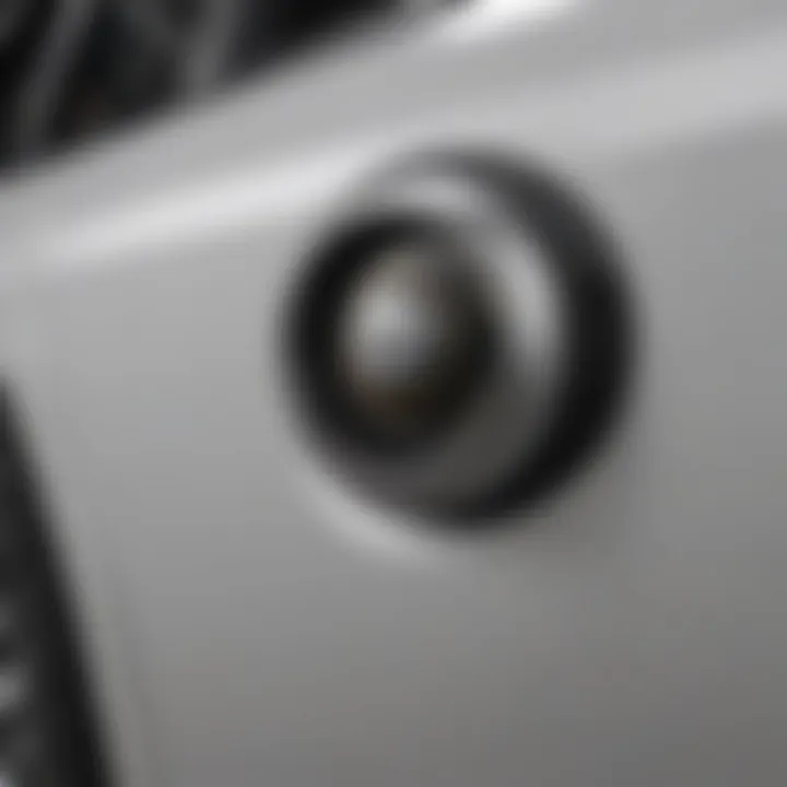 Close-up of a car door striker illustrating its design and functionality