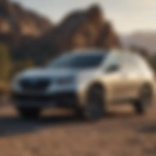 Front view showcasing the sleek design of the 2022 Subaru Outback